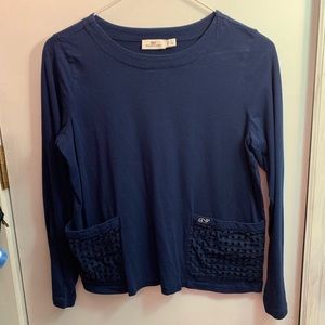 girls vineyard vines long sleeve tee with pockets